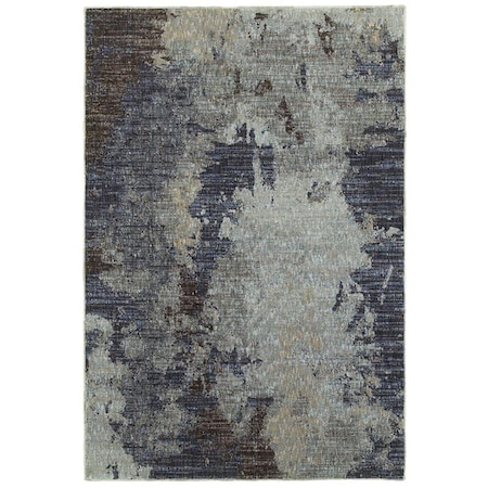 Oriental Weavers 6 ft. 7 in. x 9 ft. 6 in. Evolution Contemporary Area Rug, Navy E8049B200300ST
